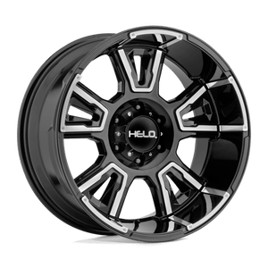 Helo HE914 Gloss Black Machined 20x10 -18 5x127mm 71.5mm - WheelWiz