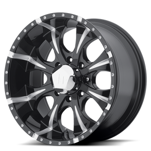 Helo HE791 MAXX Gloss Black Milled 17x9 -12 8x165.1mm 130.8mm - WheelWiz