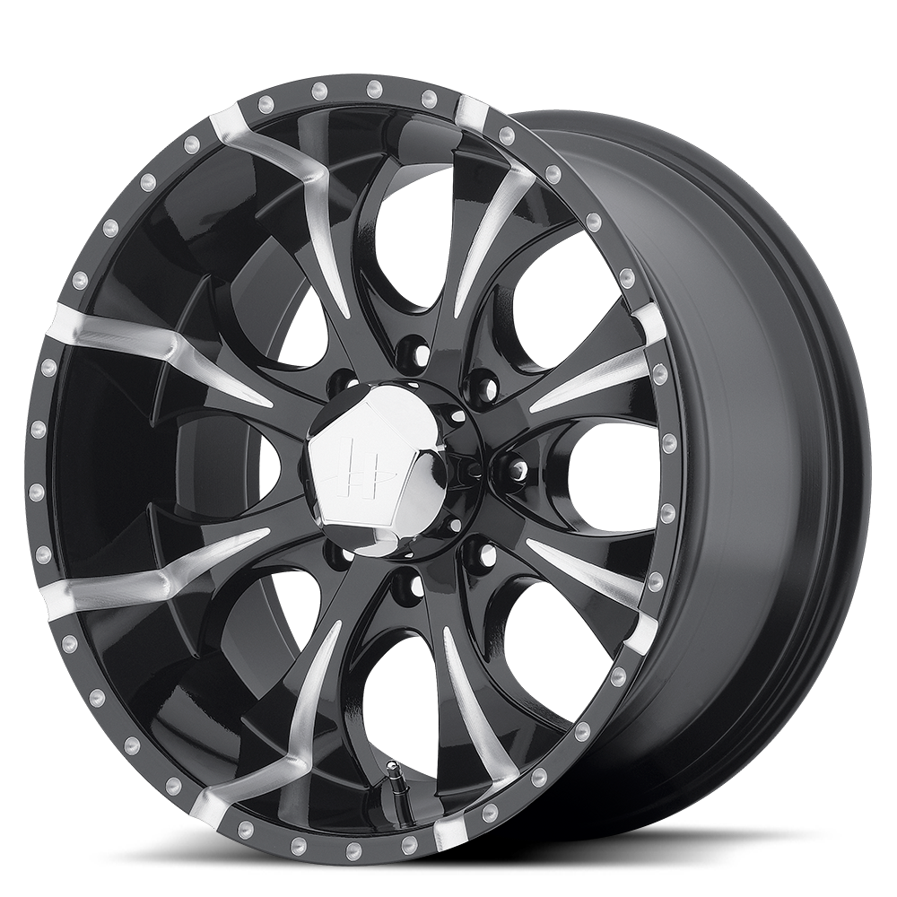 Helo HE791 MAXX Gloss Black Milled 16x8 00 6x139.7mm 108mm - WheelWiz