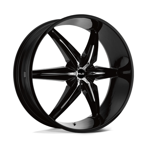 Helo HE866 Gloss  Black W/ Chrome Accents 26x9.5 +10 5x114.3|5x120.65mm 72.6mm