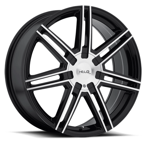 Helo HE884 Gloss Black W/ Machined Face 20x8 +45 5x114.3|5x120mm 74.1mm - Wheelwiz