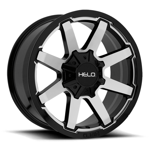 Helo HE909 Gloss Black Machined 17x9 -12 5x127|5x139.7mm 78.1mm - WheelWiz