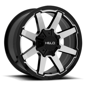 Helo HE909 Gloss Black Machined 17x9 -12 5x127|5x139.7mm 78.1mm - WheelWiz