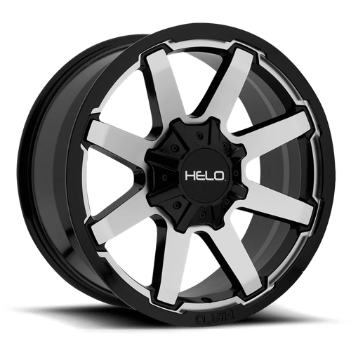Helo HE909 Gloss Black Machined 20x9 0 8x165.1mm 125.1mm - Wheelwiz