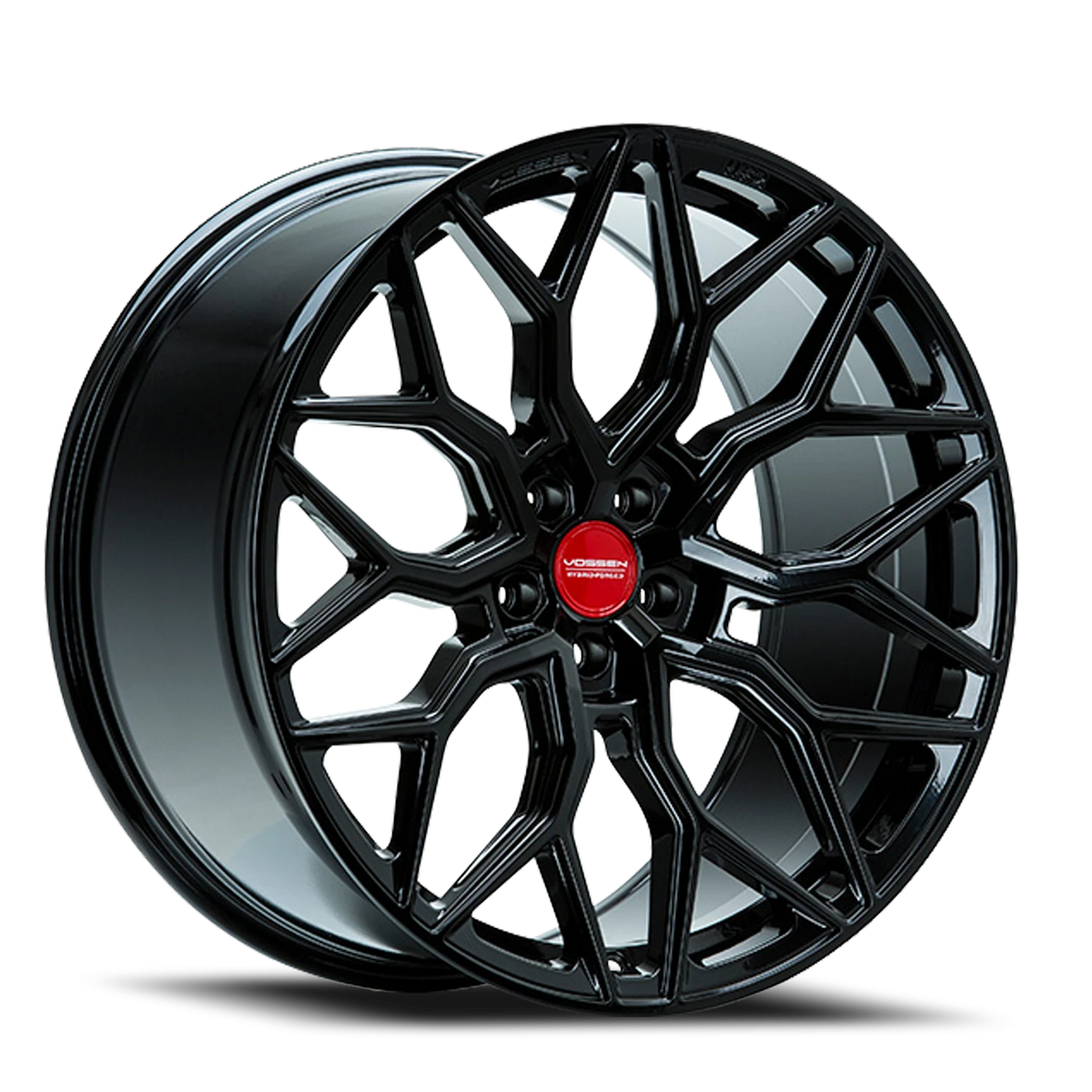Vossen HF2 Gloss Black 24x10 +22 5x114.3mm 70.6mm