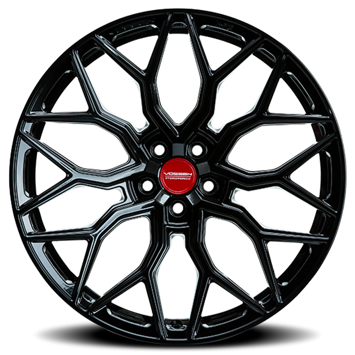 Vossen HF2 Gloss Black 24x10 +22 5x114.3mm 70.6mm
