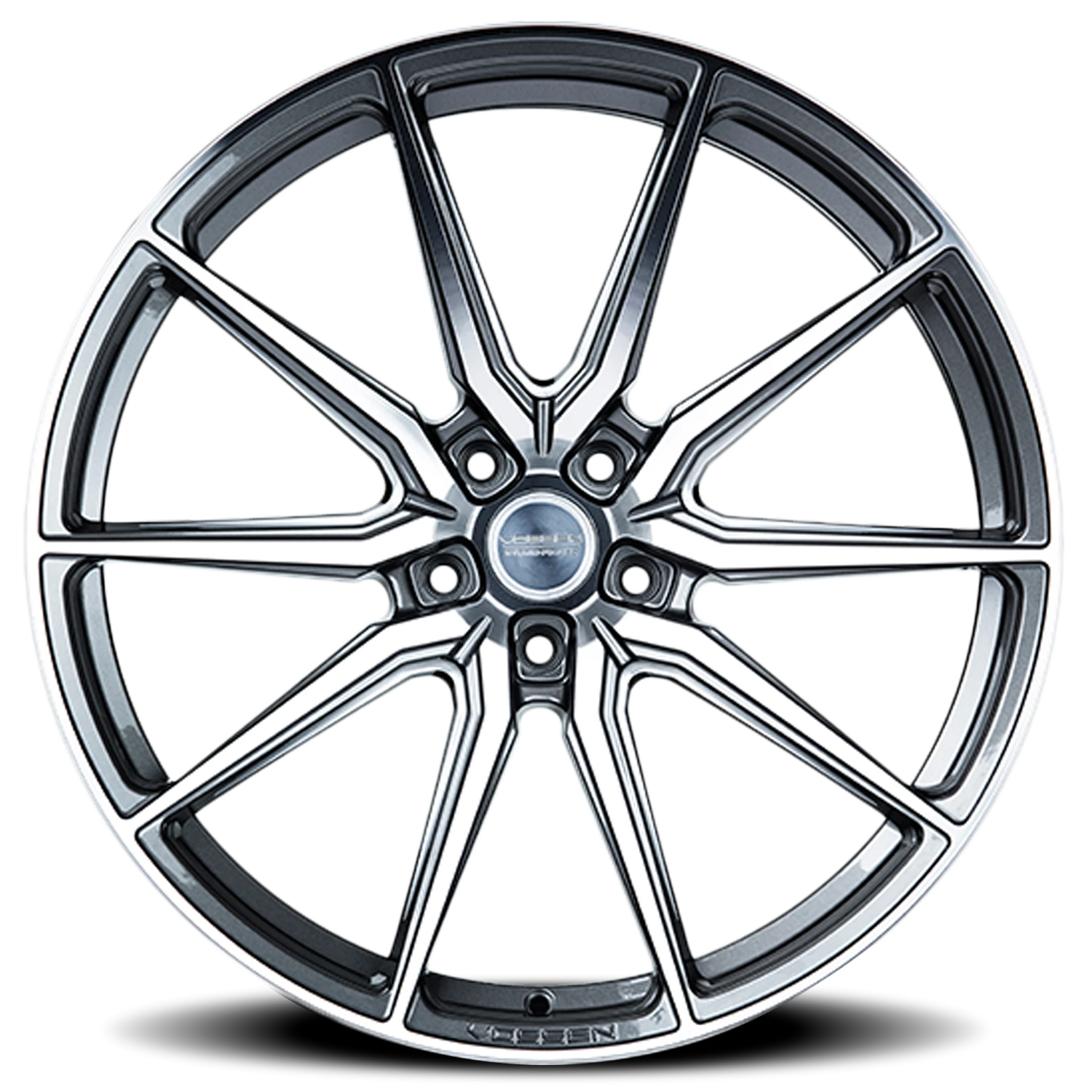 Vossen HF3 Gloss Graphite Polished 22x12 +25 5x120mm 72.56mm - Wheelwiz