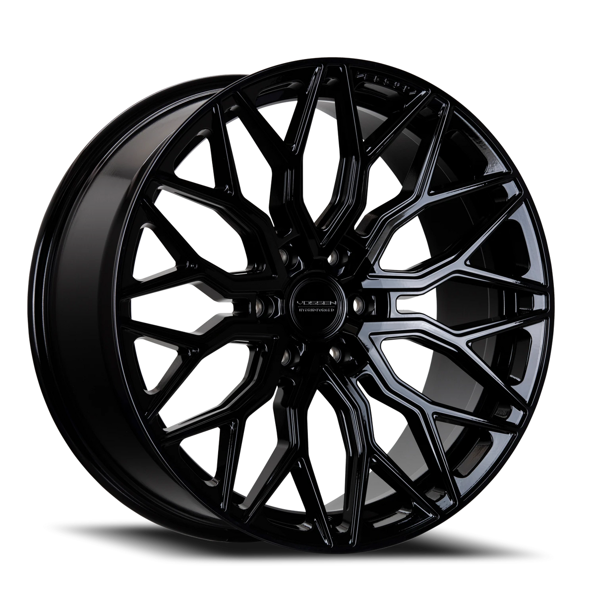 Vossen HF6-3 Gloss Black 24x10 +25 6x135mm 87.1mm - Wheelwiz