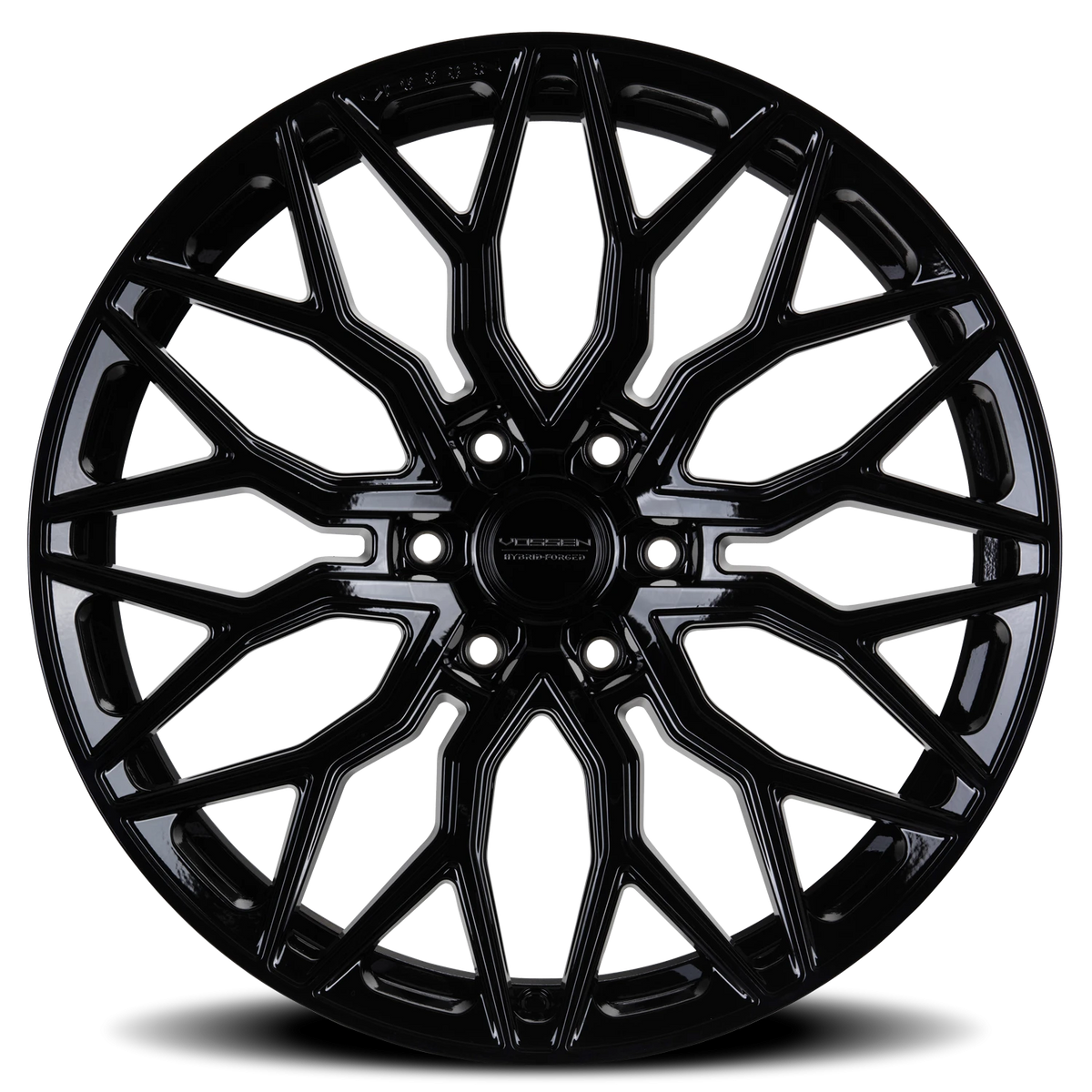 Vossen HF6-3 Gloss Black 22x9.5 +20 6x139.7mm 106.1mm - Wheelwiz