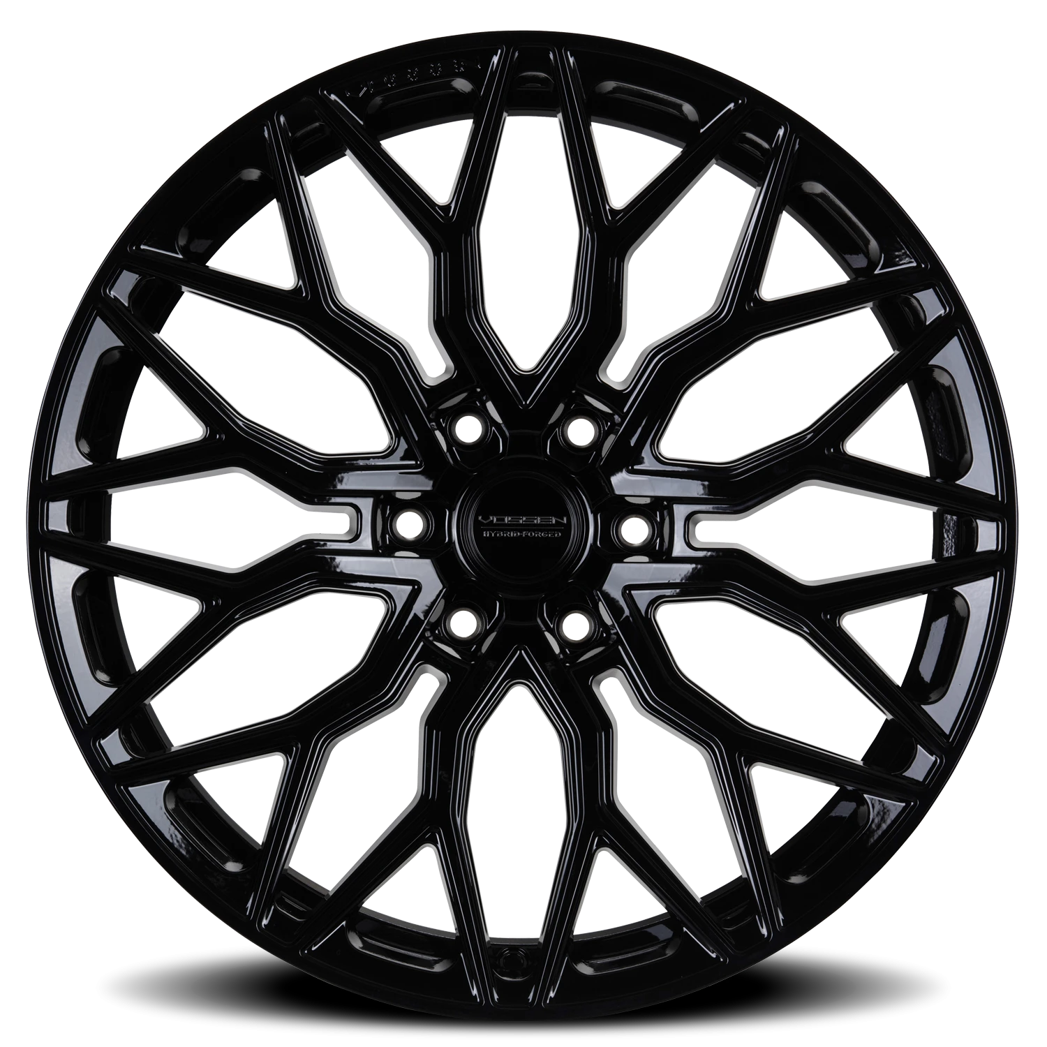 Vossen HF6-3 Gloss Black 24x10 +25 6x135mm 87.1mm - Wheelwiz