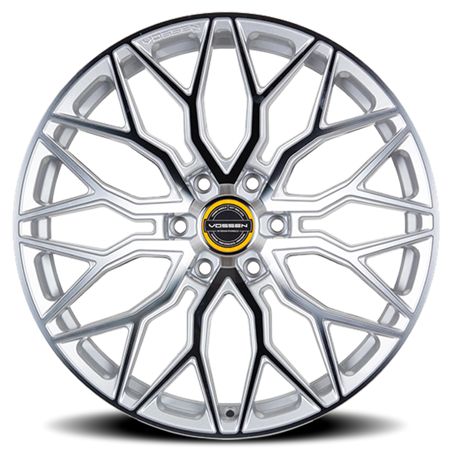 Vossen HF6-3 Silver Polished 24x10 +25 6x139.7mm 106.1mm - Wheelwiz