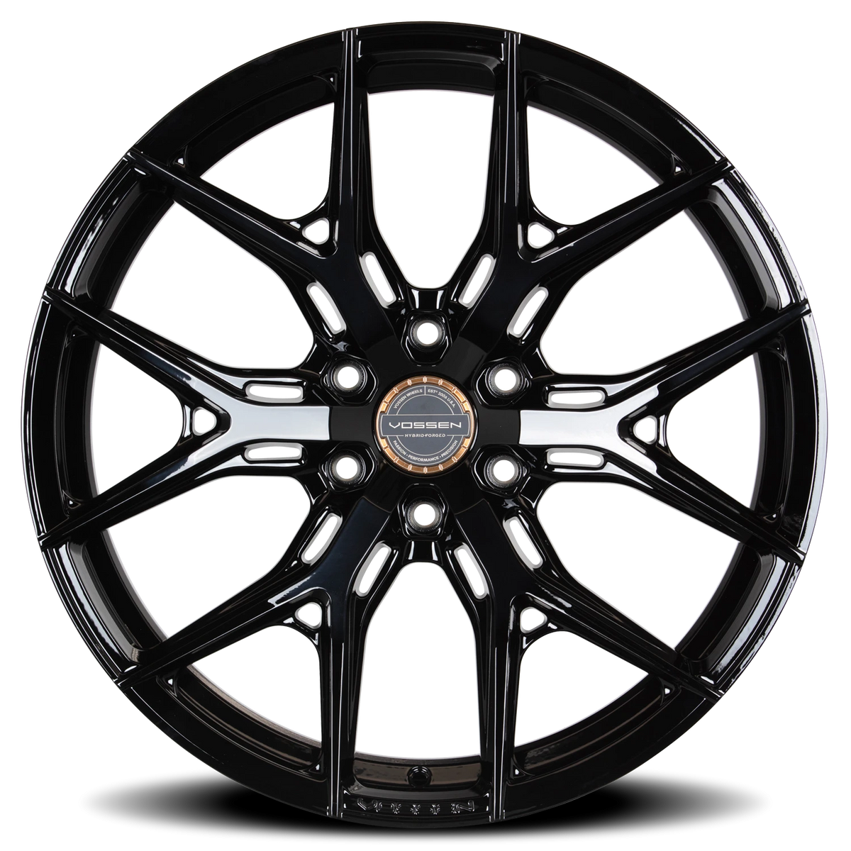 Vossen HF6-4 Gloss Black 22x10 -18 6x135mm 87.1mm