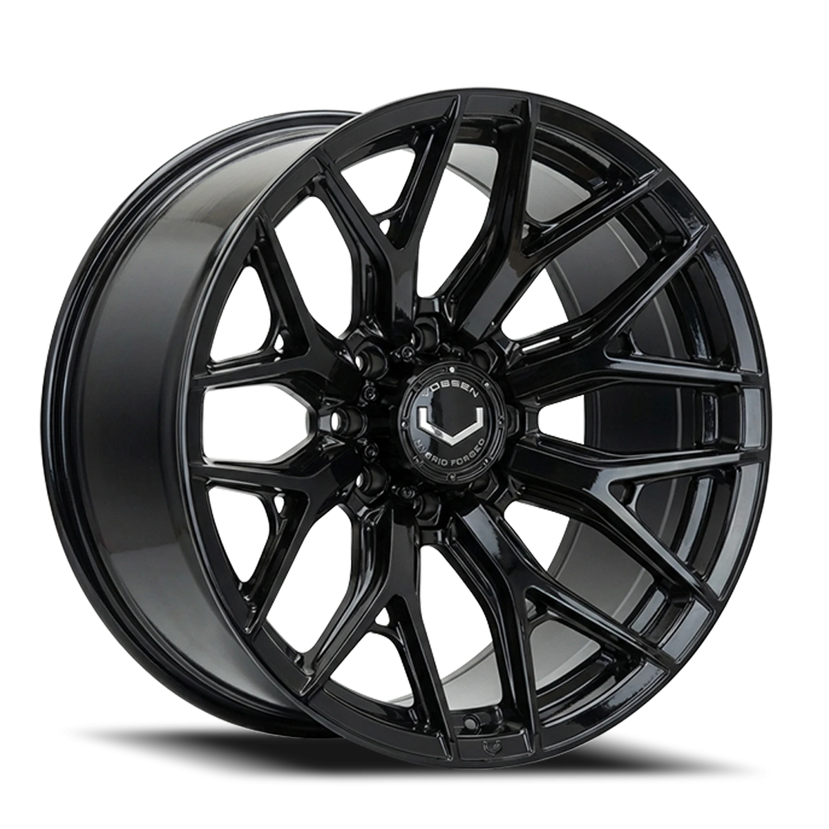 Vossen HF6-4 Gloss Black 24x12 -44 8x180mm 124.3mm - Wheelwiz