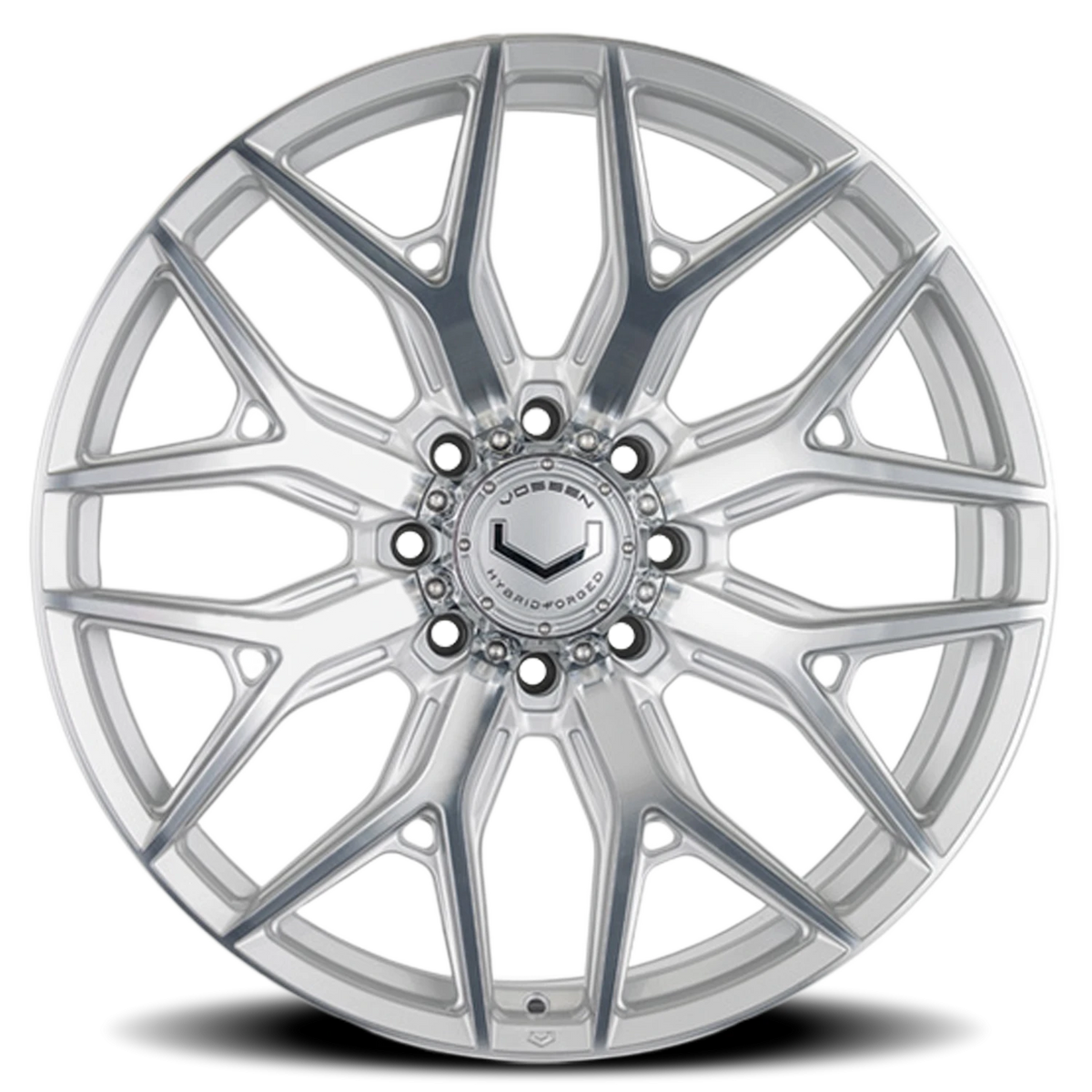 Vossen HF6-4 Silver Polished 24x12 -44 8x180mm 124.3mm - Wheelwiz
