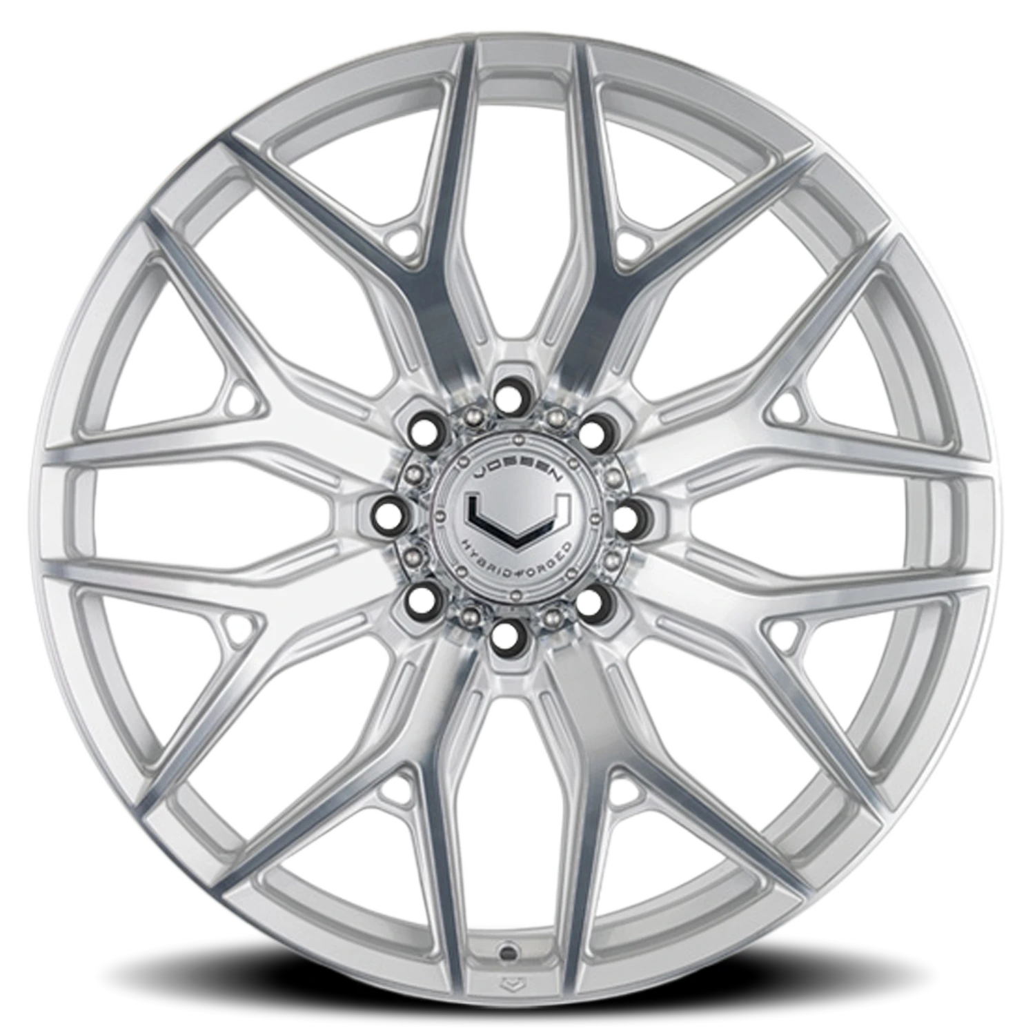 Vossen HF6-4 Silver Polished 22x12 -44 8x180mm 124.3mm