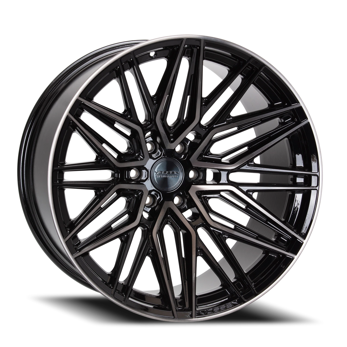 Vossen HF6-5 Tinted Gloss Black 22x12 -44 6x139.7mm 106.1mm - Wheelwiz