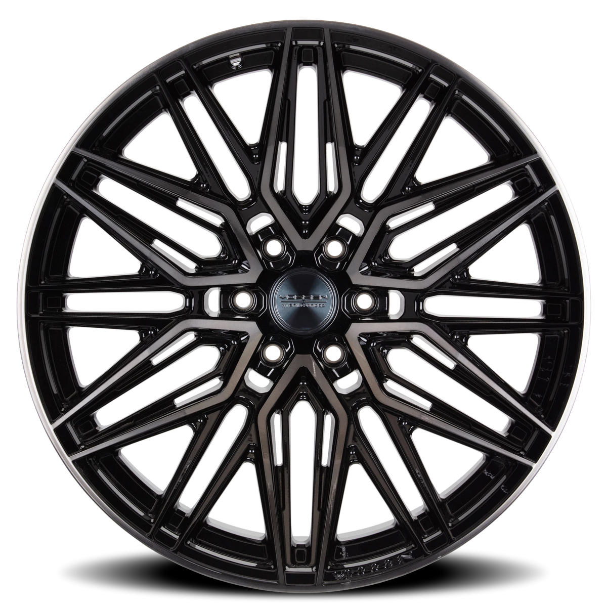 Vossen HF6-5 Tinted Gloss Black 24x10 +25 6x135mm 87.1mm