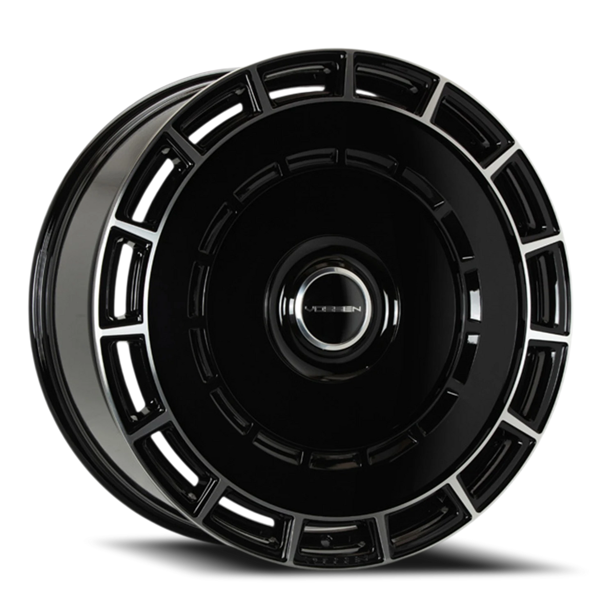 Vossen HF9 Gloss Black Polished 24x10 +25 5x112mm 66.5mm - Wheelwiz