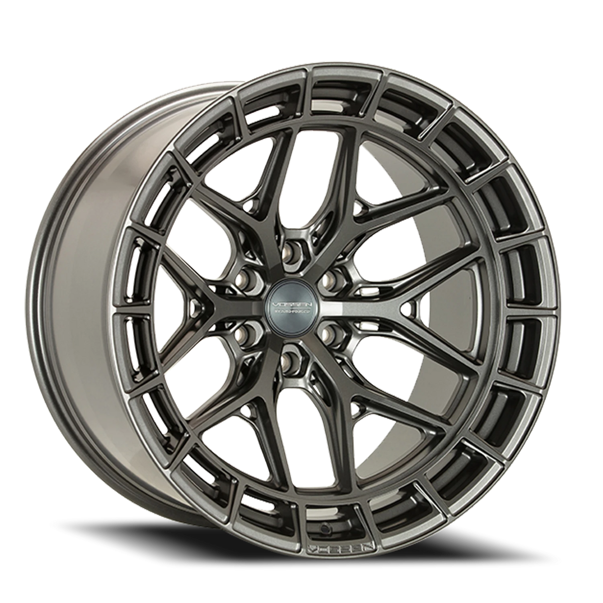 Vossen HFX1 Matte Gunmetal 22x12 -44 6x139.7mm 106.1mm