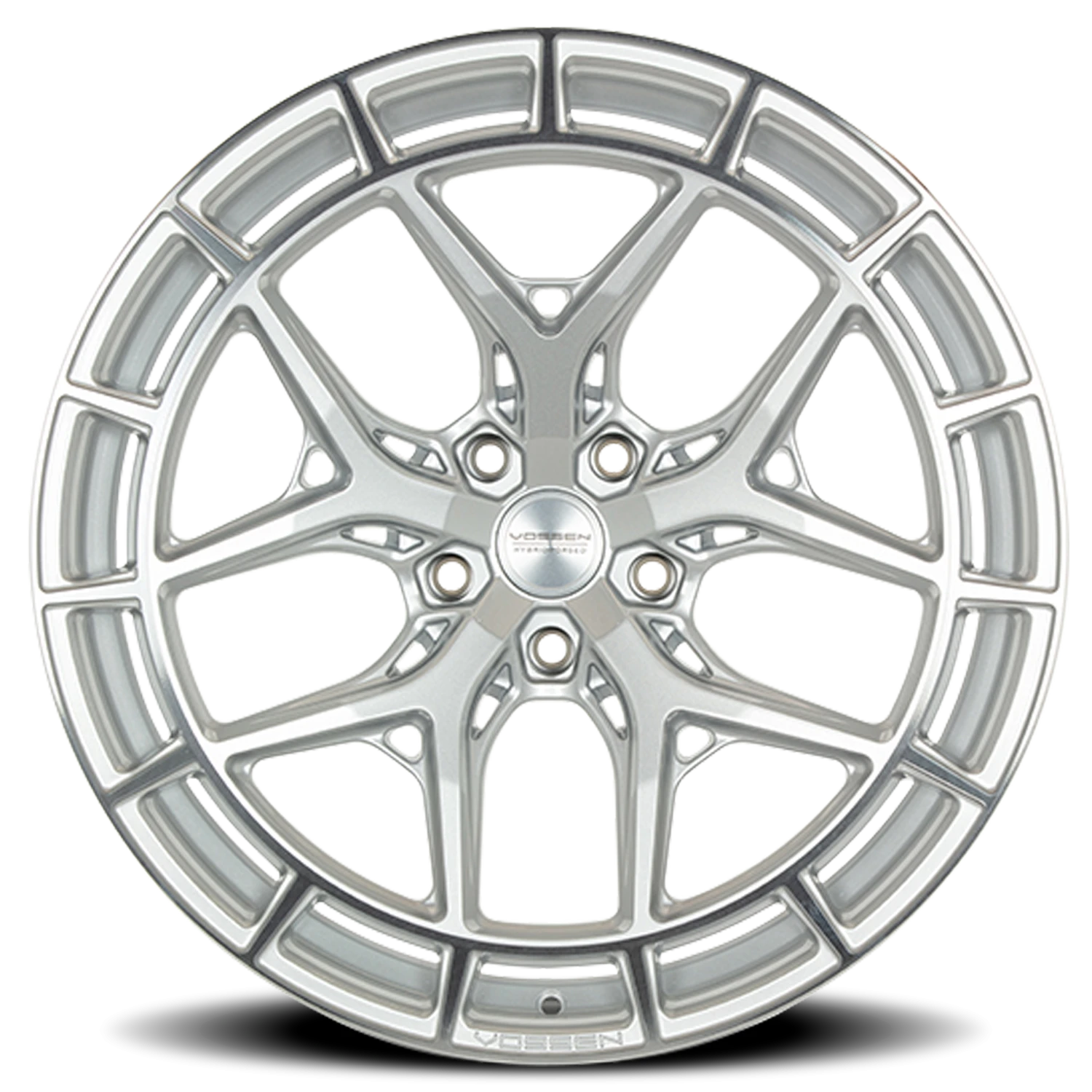 Vossen HFX1 Silver Polished 22x10.5 +25 5x112mm 66.5mm - Wheelwiz