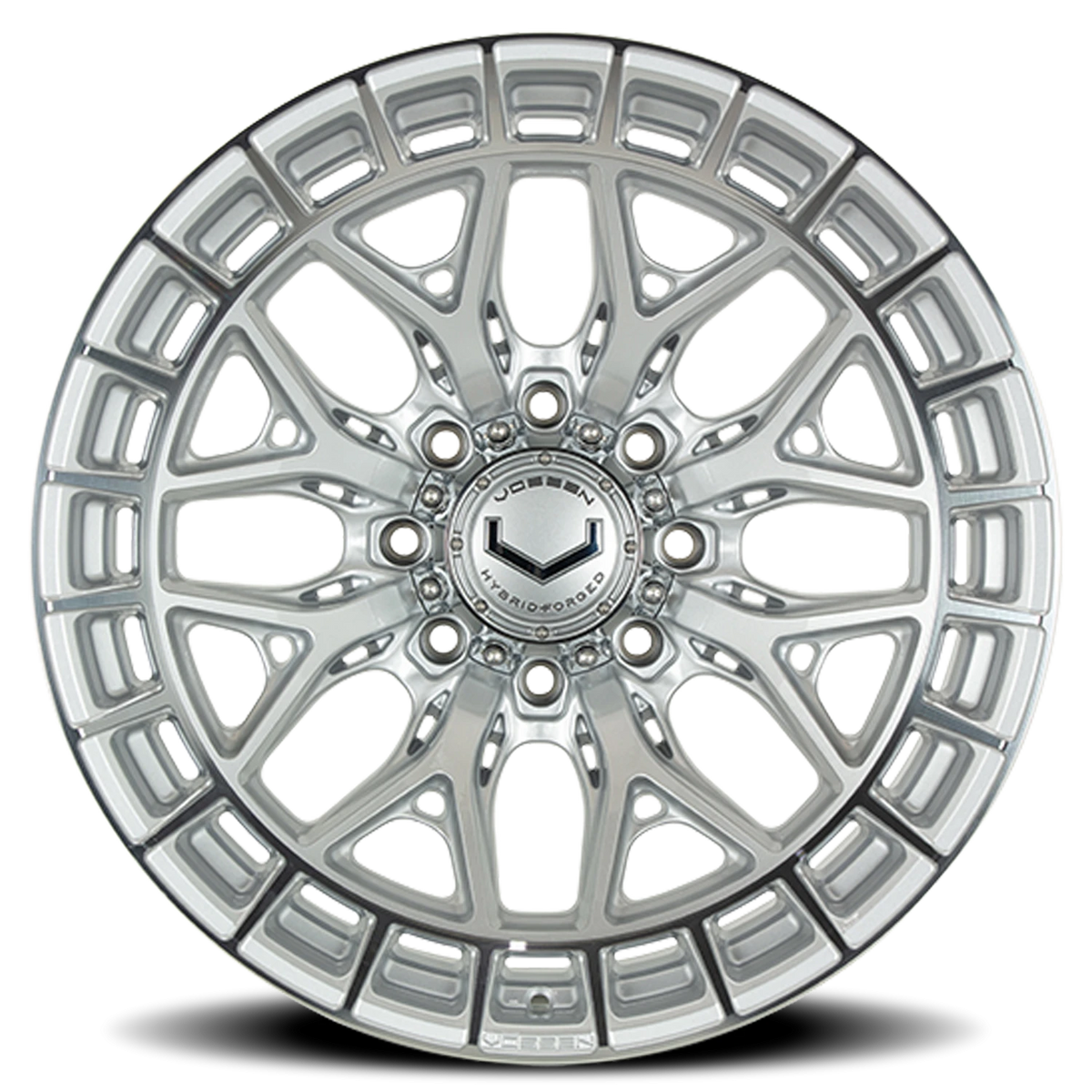 Vossen HFX1 Silver Polished 24x12 -44 8x180mm 124.3mm