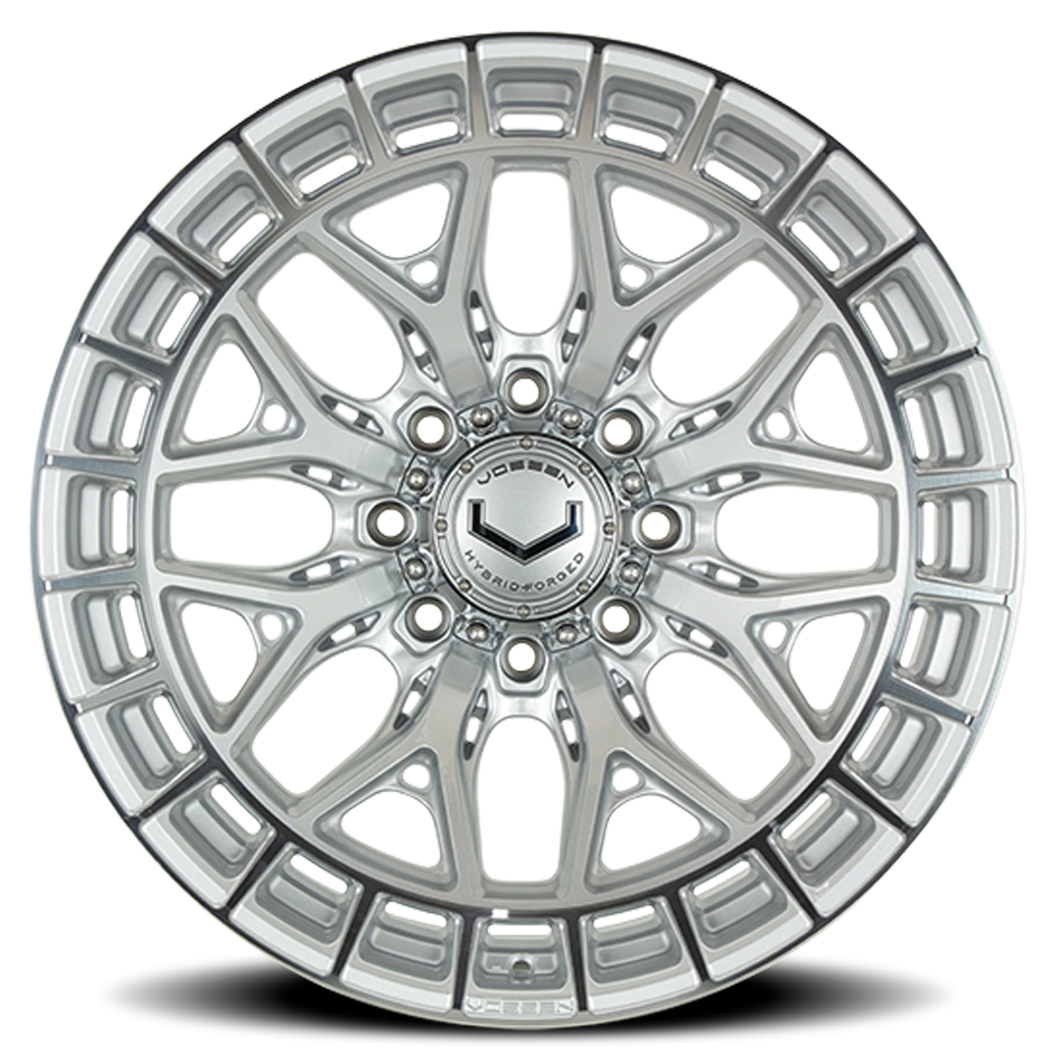 Vossen HFX1 Silver Polished 18x9 0 8x180mm 124.3mm - Wheelwiz