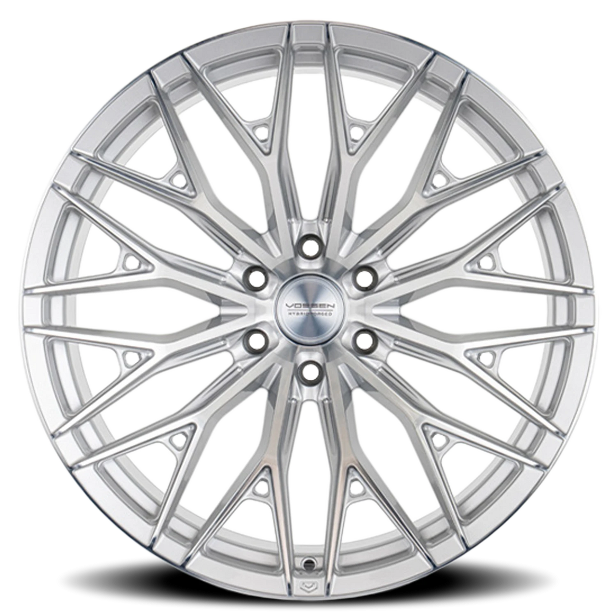 Vossen HFX6 Silver Polished 24x10 +25 6x139.7mm 106.1mm - Wheelwiz
