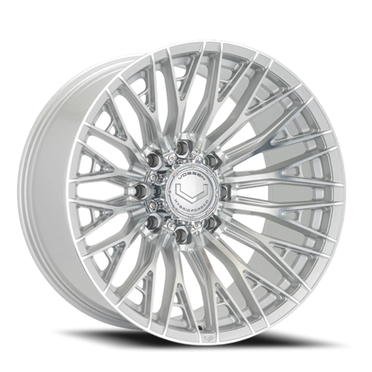 Vossen HFX6 Silver Polished 22x10 -18 8x180mm 124.3mm - Wheelwiz