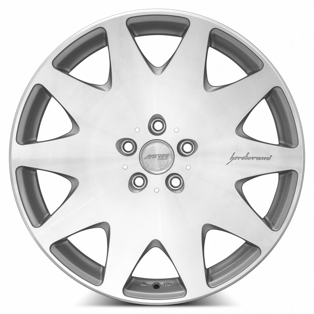 MRR HR3 Silver Machined Face 20x8.5 +35 5x114.3mm 73.1mm - Wheelwiz