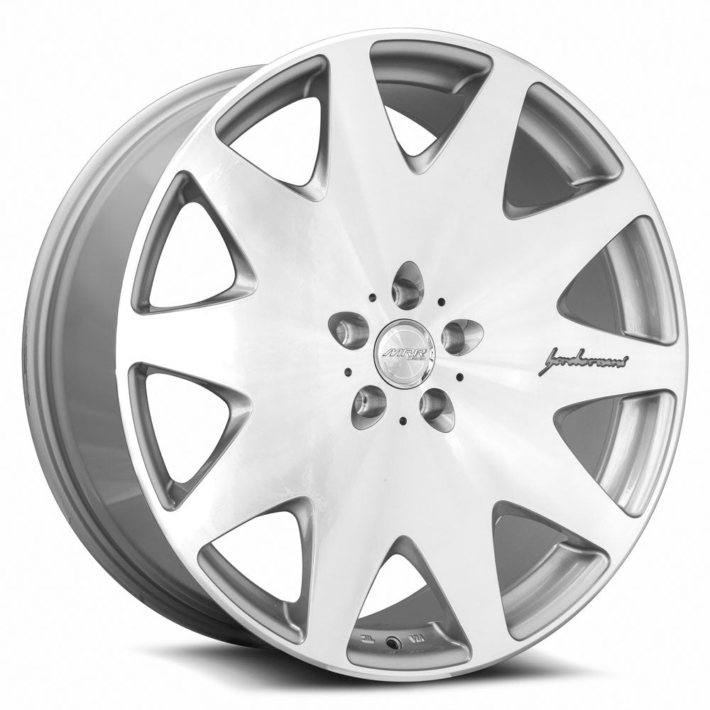 MRR HR3 Silver Machined Face 22x9 +38 5x112mm 66.6mm - Wheelwiz