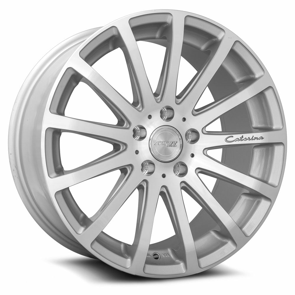 MRR HR9 Silver Machined Face 18x8.5 +25 5x112mm 66.6mm