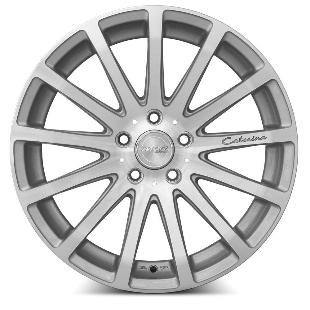 MRR HR9 Silver Machined Face 18x8.5 +35 5x112mm 66.6mm - Wheelwiz
