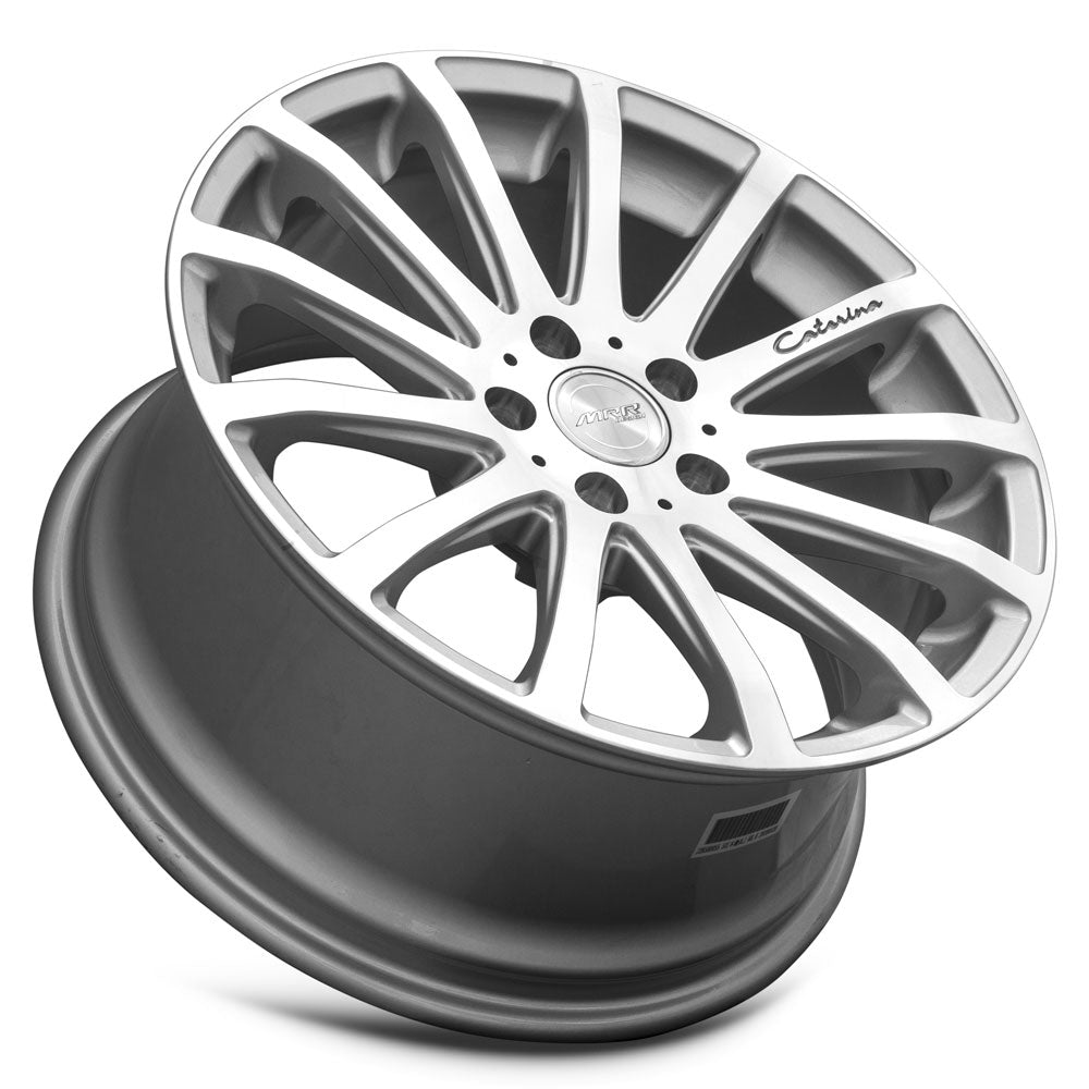 MRR HR9 Silver Machined Face 18x8.5 +20 5x120mm 72.6mm - Wheelwiz