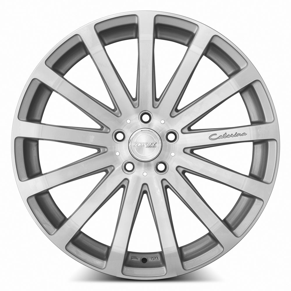 MRR HR9 Silver Machined Face 20x8.5 +35 5x108mm 73.1mm - Wheelwiz