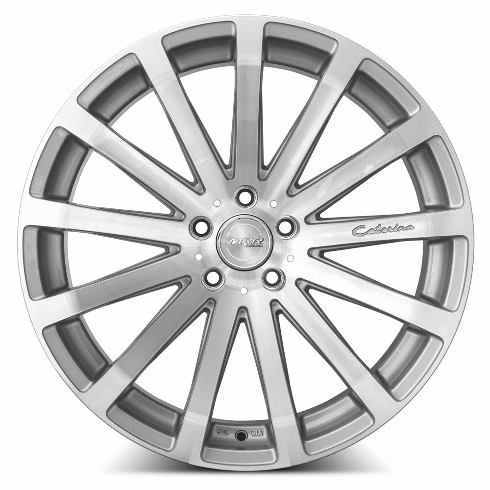 MRR HR9 Silver Machined Face 19x9.5 +25 5x112mm 66.6mm - Wheelwiz
