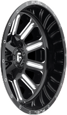 Fuel Offroad D620 HARDLINE Gloss Black Milled 15x8 -18 5x114.3|5x120.65mm 72.6mm