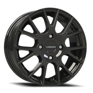 Vision Wheel 18 Gloss Black 15x6.5 +38 4x114.3mm 73.1mm - Wheelwiz