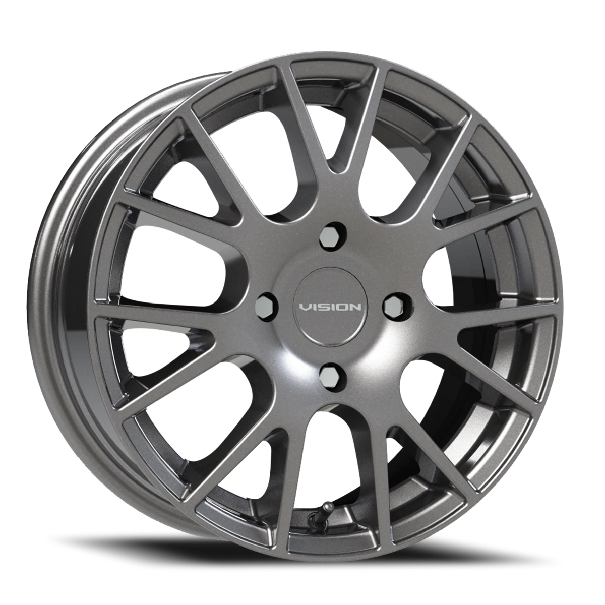 Vision Wheel 18 Gunmetal 15x6.5 +38 4x100mm 73.1mm - Wheelwiz