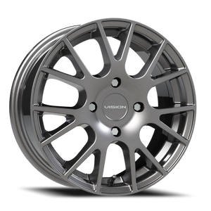 Vision Wheel 18 Gunmetal 15x6.5 +38 4x100mm 73.1mm - Wheelwiz