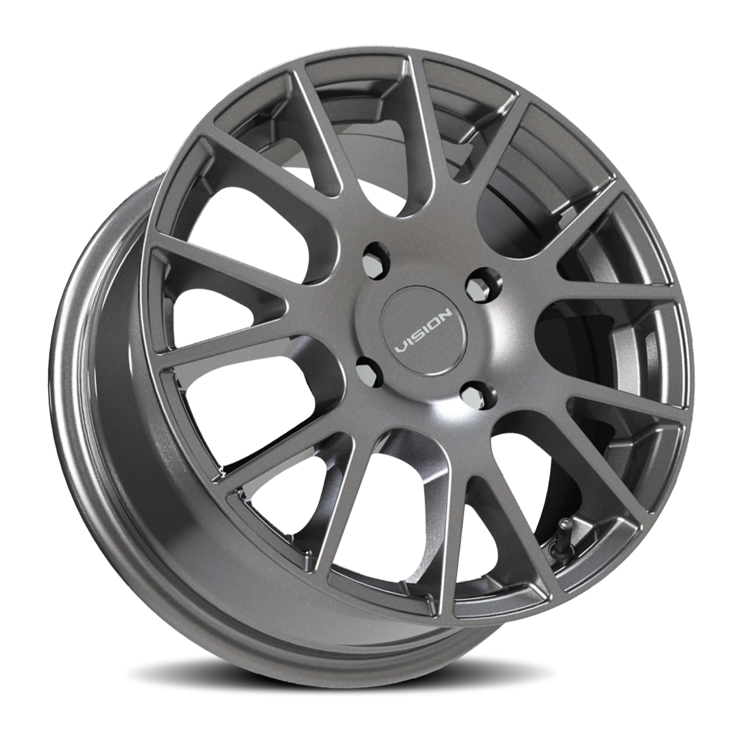 Vision Wheel 18 Gunmetal 15x6.5 +38 4x100mm 73.1mm - Wheelwiz