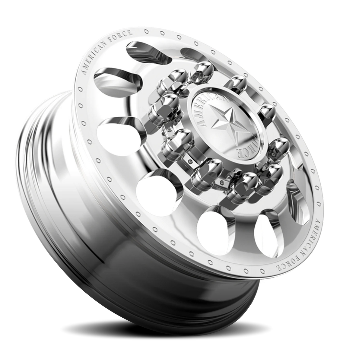 American Force 5 Holes DRW Polished 22x8.25 +169 8x210mm 154mm - Wheelwiz