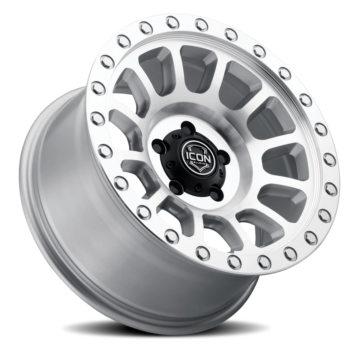 Icon Alloys Hulse Machined Silver 17x8.5 0 6x139.7mm 106.1mm