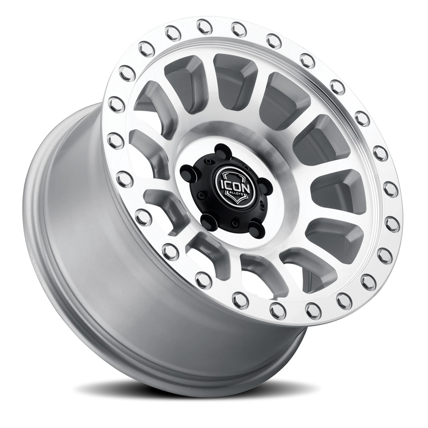 Icon Alloys Hulse Machined Silver 17x8.5 0 6x139.7mm 106.1mm
