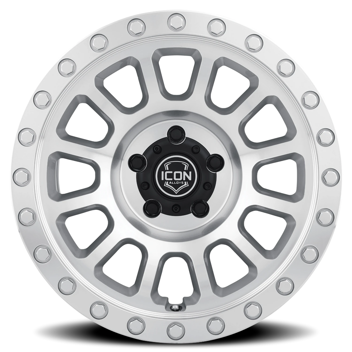Icon Alloys Hulse Machined Silver 17x8.5 +6 6x135mm 87.1mm