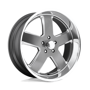 US MAG U118 HUSTLER Matte Gun Metal 22x9 +01 5x120.65mm 72.6mm - WheelWiz