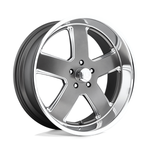 US MAG U118 HUSTLER Matte Gun Metal 22x9 +01 5x120.65mm 72.6mm - WheelWiz