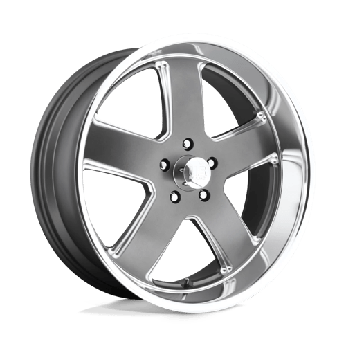 US MAG U118 HUSTLER Matte Gun Metal 20x8 +1 5x127mm 78.1mm - Wheelwiz