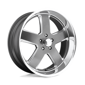 US MAG U118 HUSTLER Matte Gun Metal 20x8 +1 5x127mm 78.1mm - Wheelwiz