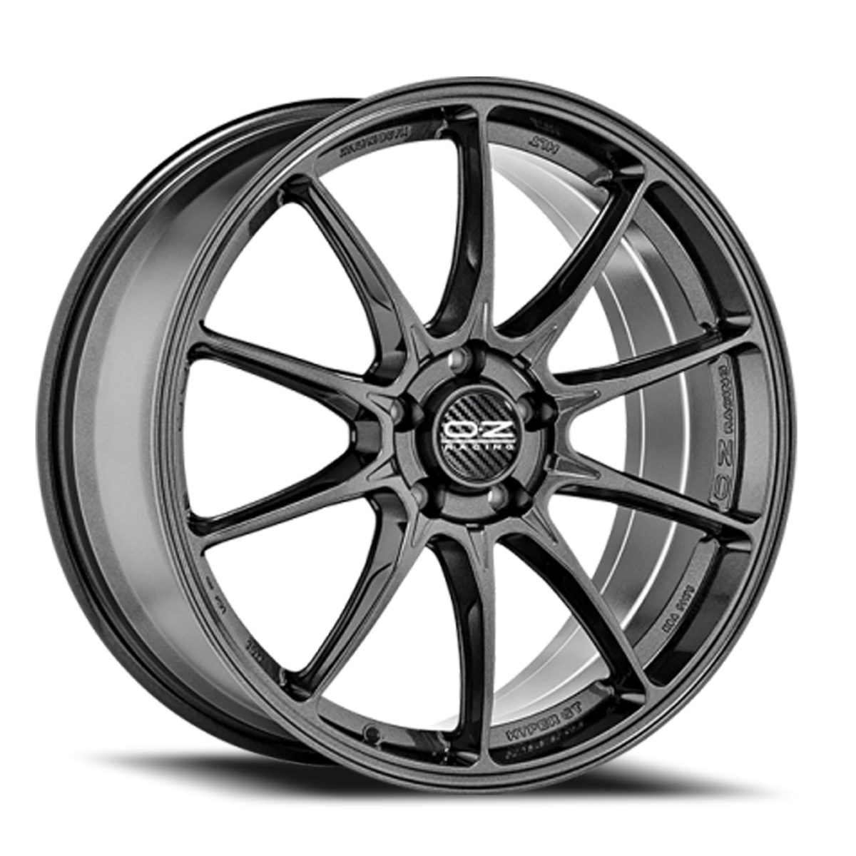 OZ Racing Hyper GT HLT Gloss Star Graphite 18x7 +42 4x108mm 63.4mm - Wheelwiz