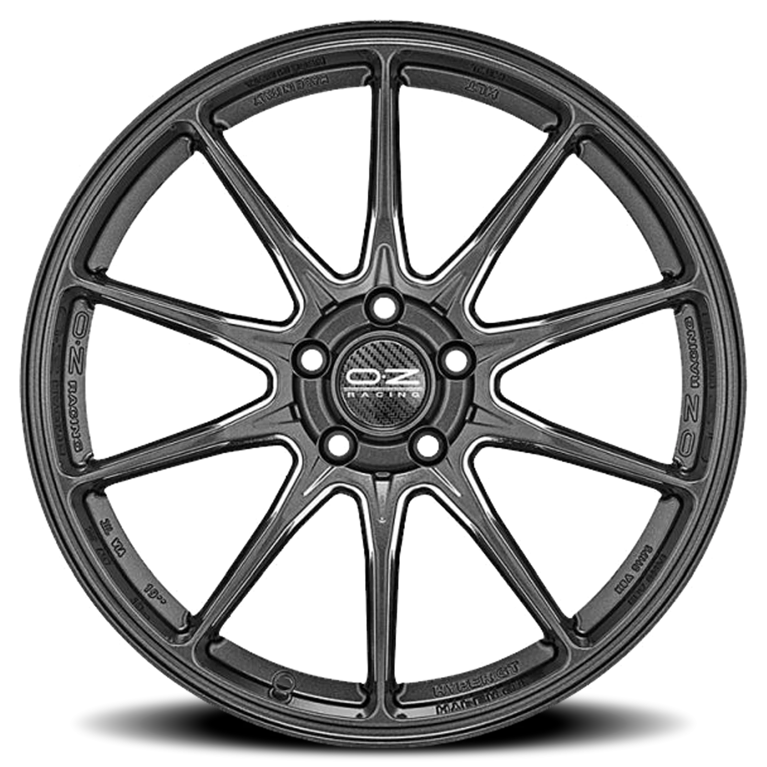 OZ Racing Hyper GT HLT Gloss Star Graphite 18x7 +42 4x100mm 68mm - Wheelwiz
